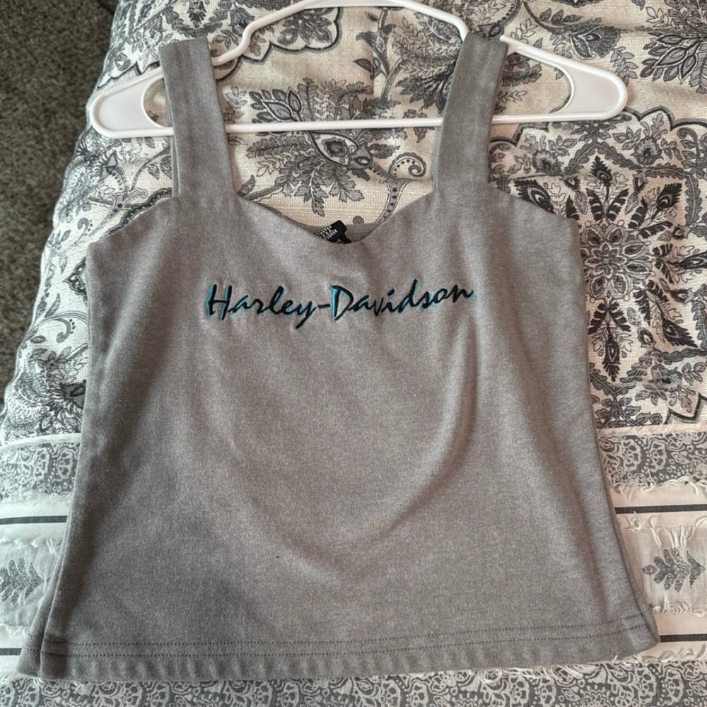 Harley-Davidson Gray Sleeveless Top